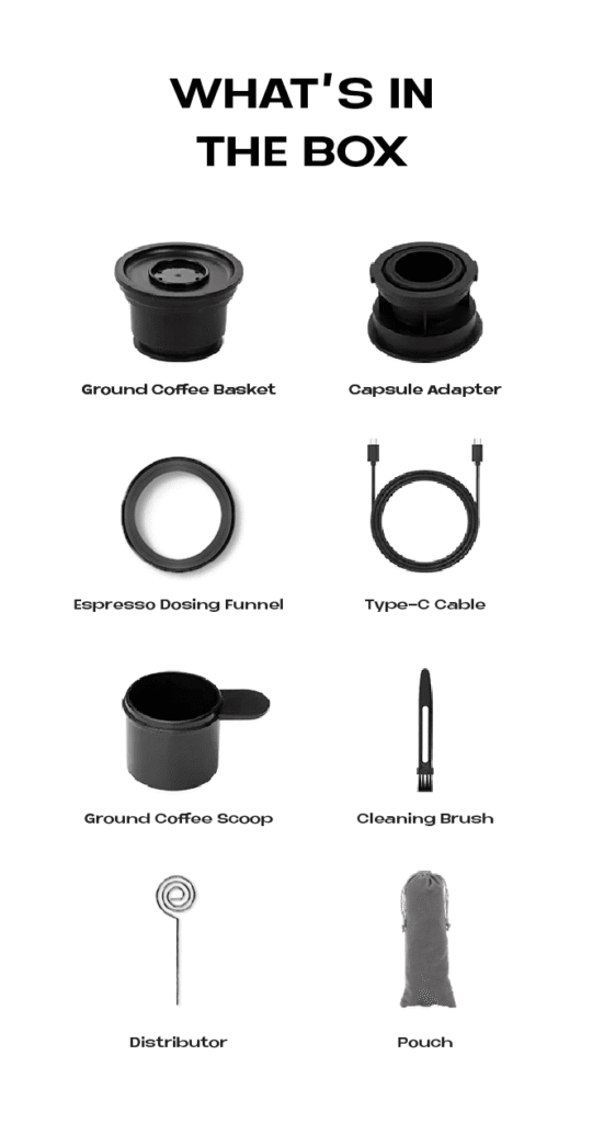 BREWthis Portable Espresso Machine's Components